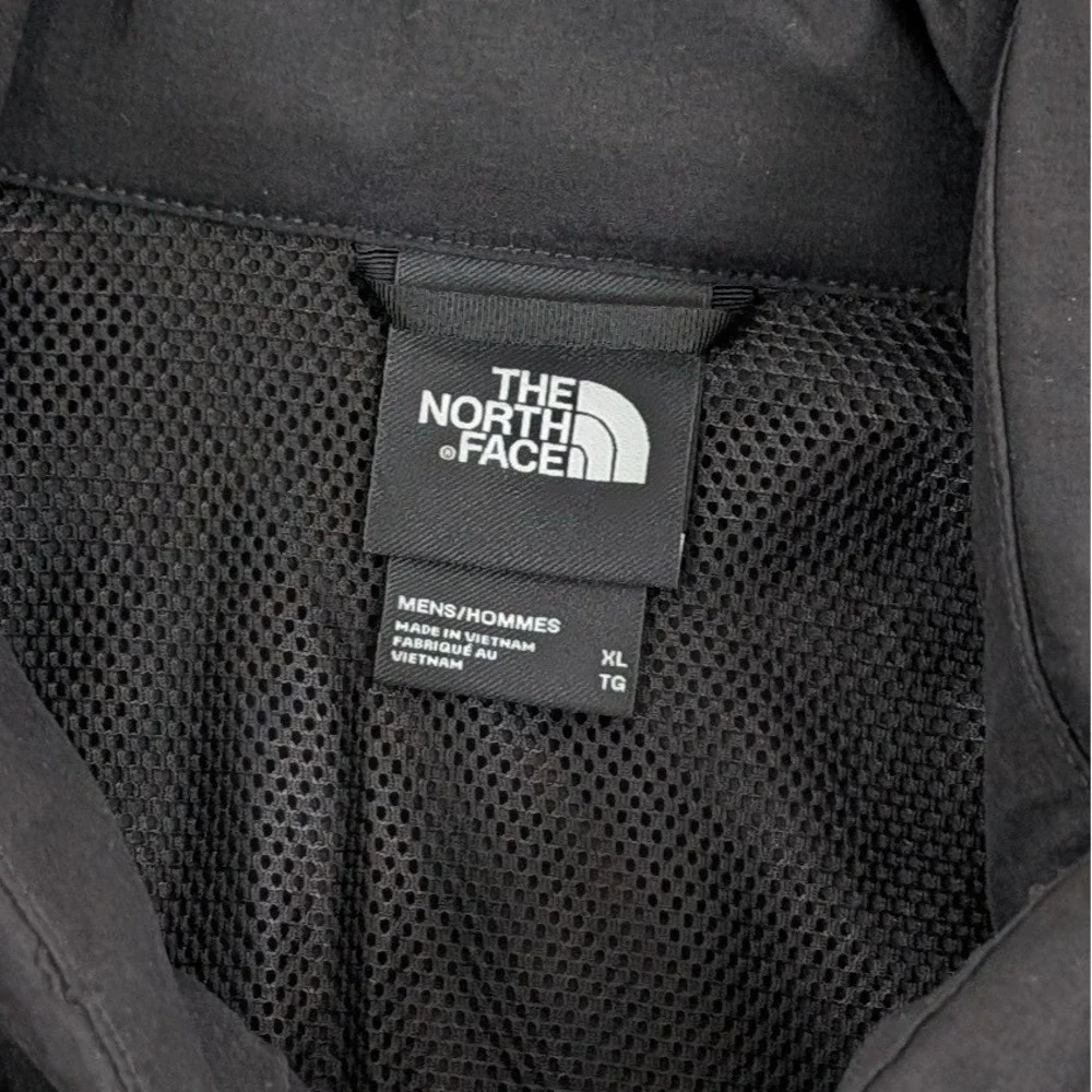 The North Face Mens Packable Travel‎ Jacket Mens XL Black Logo Hidden Hood Gorp